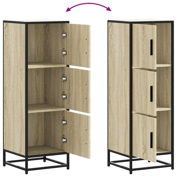Korkeaboard sonoma tammi 35,5x35x106,5 cm suunniteltu puu