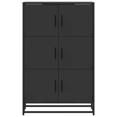Korkeaboard musta 68x35x106,5 cm suunniteltu puu ja metalli