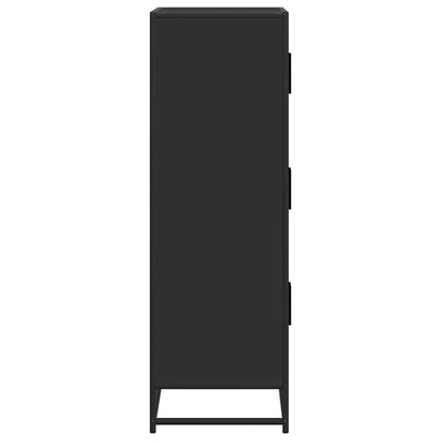 Korkeaboard musta 68x35x106,5 cm suunniteltu puu ja metalli