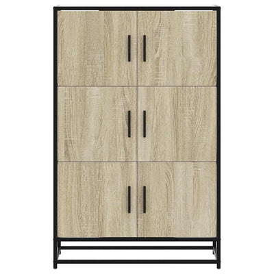 Korkeaboard sonoma tammi 68x35x106,5 cm suunniteltu puu metalli