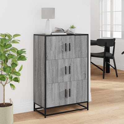 Highboard Harmaa Sonoma Suunniteltu puu ja metalli