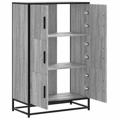 Highboard Harmaa Sonoma Suunniteltu puu ja metalli