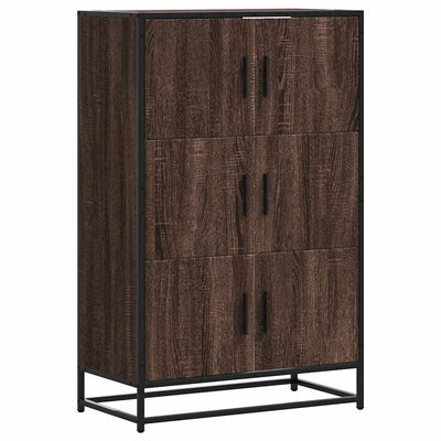 Kaappi ruskea tammi 68x35x106,5 cm tekninen puu ja metalli