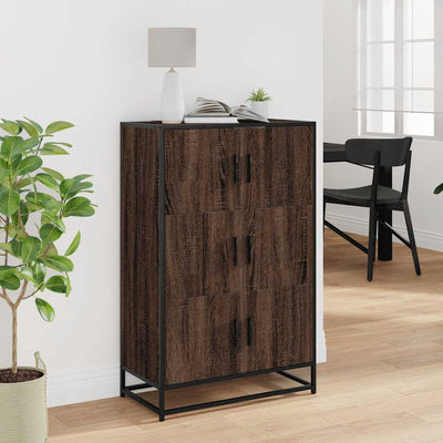Kaappi ruskea tammi 68x35x106,5 cm tekninen puu ja metalli