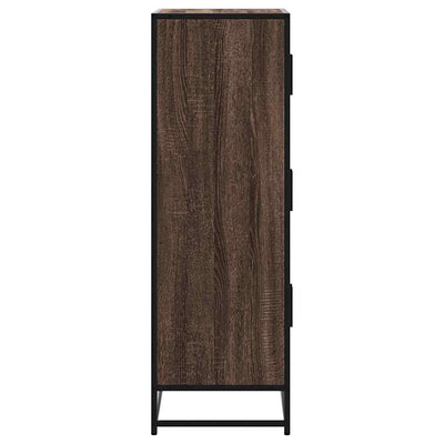 Kaappi ruskea tammi 68x35x106,5 cm tekninen puu ja metalli