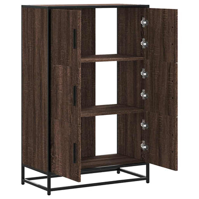 Kaappi ruskea tammi 68x35x106,5 cm tekninen puu ja metalli