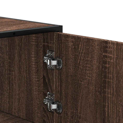 Kaappi ruskea tammi 68x35x106,5 cm tekninen puu ja metalli