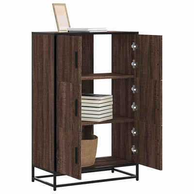 Kaappi ruskea tammi 68x35x106,5 cm tekninen puu ja metalli
