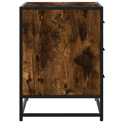 Laatikkokaappi Savustettu tammi 70x41x56 cm Engineered Wood