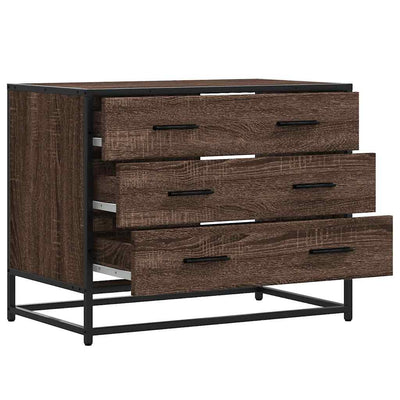 Laatikosto ruskea tammi 70x41x56 cm tekninen puu