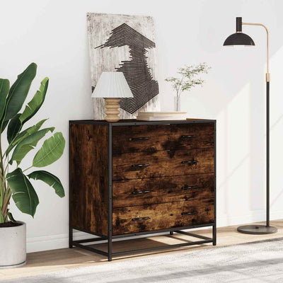 Laatikkokaappi Savustettu tammi 70x41x70 cm Engineered Wood