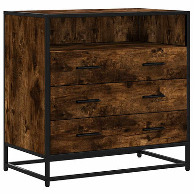 Laatikkokaappi Savustettu tammi 70x41x70 cm Engineered Wood