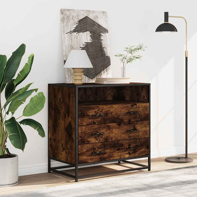 Laatikkokaappi Savustettu tammi 70x41x70 cm Engineered Wood