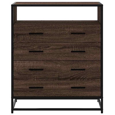 Laatikosto ruskea tammi 70x41x83,5 cm tekninen puu