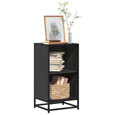 Kirjahylly musta 40x35x76 cm lastulevy