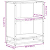 Kirjahylly musta 60x30x71,5 cm lastulevy