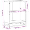 Kirjakaappi Harmaa Sonoma 60x35x76 cm Engineered Wood
