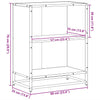 Kirjakaappi Ruskea Tammi 60x35x76 cm Engineered Wood