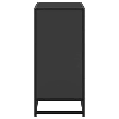 Kirjahylly musta 80,5x35x76 cm lastulevy