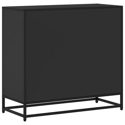 Kirjahylly musta 80,5x35x76 cm lastulevy