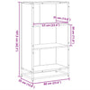 Kirjakaappi Harmaa Sonoma 60x35x107,5 cm Engineered Wood