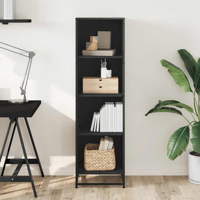 Kirjakaappi Musta 40x35x139 cm Engineered Wood