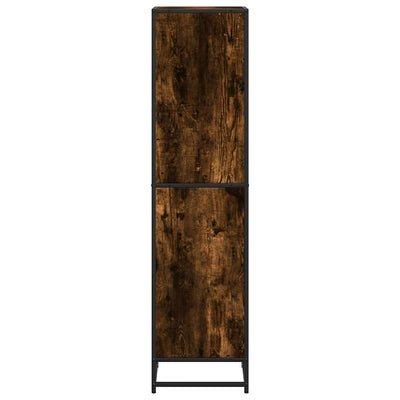 Kirjakaappi Savustettu tammi 40x35x139 cm Engineered Wood