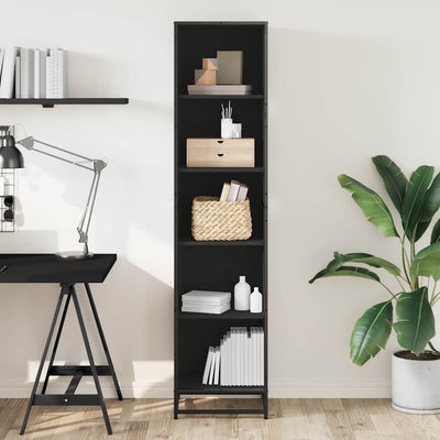 Kirjakaappi Musta 40x35x170,5 cm Engineered Wood