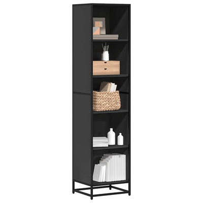 Kirjakaappi Musta 40x35x170,5 cm Engineered Wood
