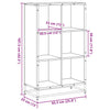 Kirjakaappi Harmaa Sonoma 65,5x33x107,5 cm Engineered Wood