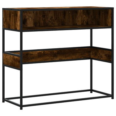 konsolipöytä savustettu tammi 90x35x80 cm tekninen puu