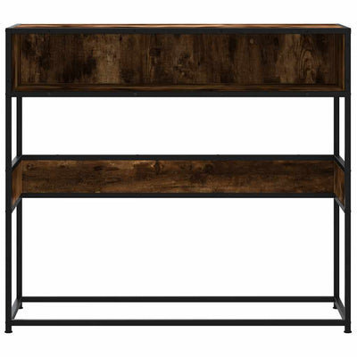 konsolipöytä savustettu tammi 90x35x80 cm tekninen puu
