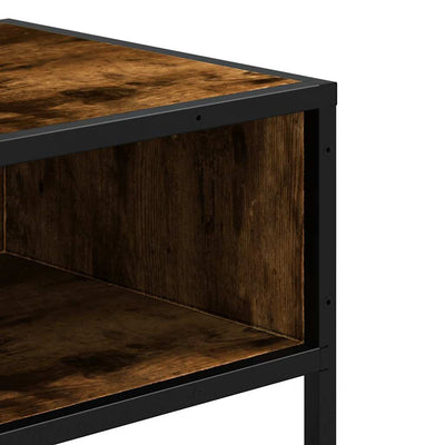 konsolipöytä savustettu tammi 90x35x80 cm tekninen puu