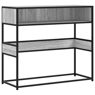Konsolipöytä harmaa Sonoma 90x35x80 cm tekninen puu