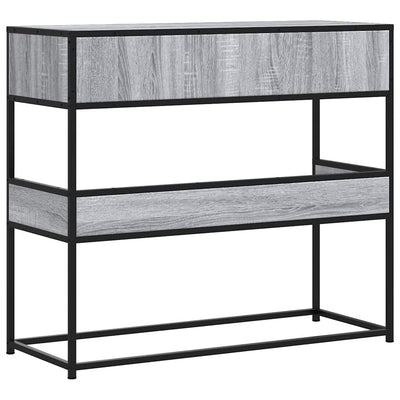 Konsolipöytä harmaa Sonoma 90x35x80 cm tekninen puu