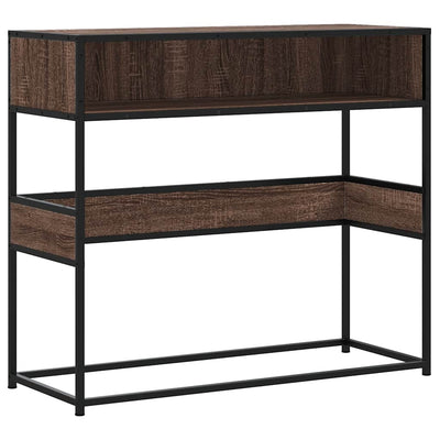 Konsolipöytä ruskea tammi 90x35x80 cm tekninen puu