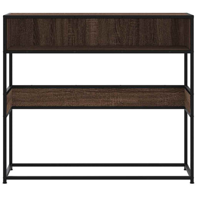 Konsolipöytä ruskea tammi 90x35x80 cm tekninen puu