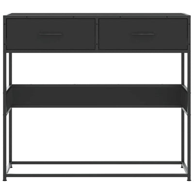 Konsolipöytä musta 90x35x80 cm tekninen puu
