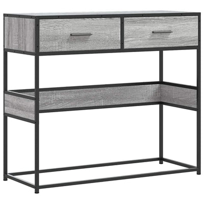 Konsolipöytä harmaa Sonoma 90x35x80 cm tekninen puu