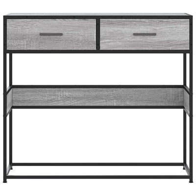 Konsolipöytä harmaa Sonoma 90x35x80 cm tekninen puu