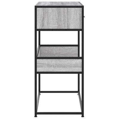 Konsolipöytä harmaa Sonoma 90x35x80 cm tekninen puu