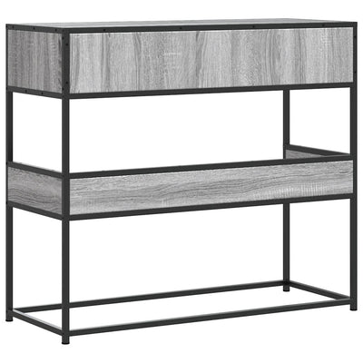 Konsolipöytä harmaa Sonoma 90x35x80 cm tekninen puu