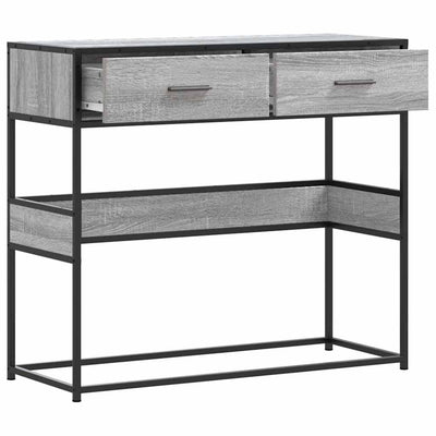 Konsolipöytä harmaa Sonoma 90x35x80 cm tekninen puu
