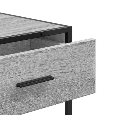 Konsolipöytä harmaa Sonoma 90x35x80 cm tekninen puu