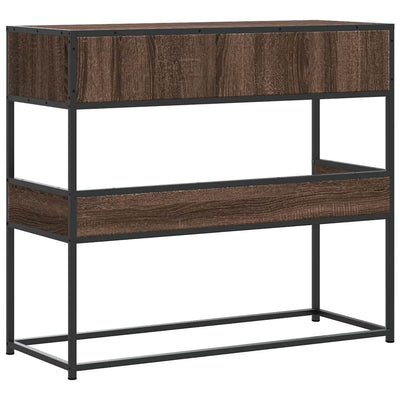 Konsolipöytä ruskea tammi 90x35x80 cm tekninen puu