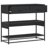 Musta konsolipöytä Leona 90x35x80cm (puinen)