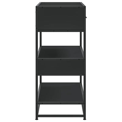 Konsolipöytä musta 90x35x80 cm tekninen puu