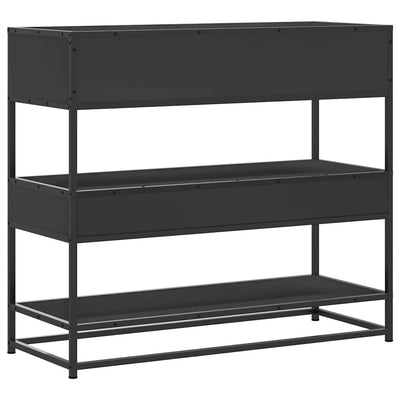 Konsolipöytä musta 90x35x80 cm tekninen puu