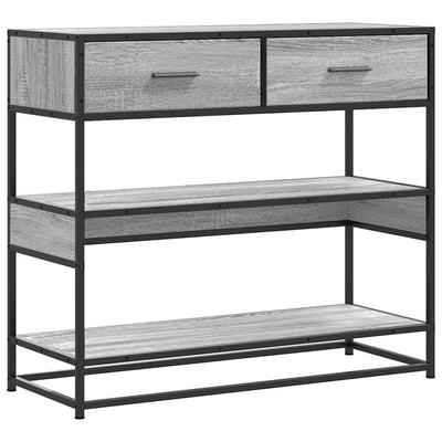 Konsolipöytä harmaa Sonoma 90x35x80 cm tekninen puu