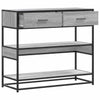 Konsolipöytä harmaa Sonoma 90x35x80 cm tekninen puu